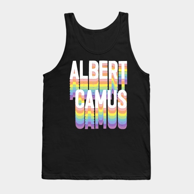 Albert Camus - Typographical Tribute Design Tank Top by DankFutura